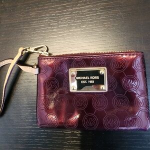 Michael Kors Burgundy Wristlet Wallet